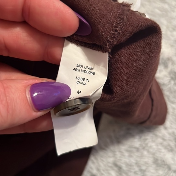 Happy Nature Sleeveless Linen Blend Crop Size Medium - Picture 7 of 7